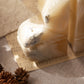 Cream and Beige Onyx Stone Fleur-De-Lis Bookends