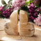 Cream and Beige Onyx Stone Fleur-De-Lis Bookends