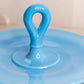 Vintage Blue Milk Glass Tidbit Tray