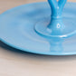 Vintage Blue Milk Glass Tidbit Tray