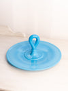 Vintage Blue Milk Glass Tidbit Tray