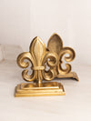 Medium Brass Fleur-de-lis Bookends
