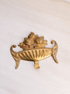 Vintage Brass Floral Bowl Design Hook
