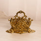 Vintage Brass Letter Holder with Angled Sides and Cherubs