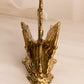 Vintage Brass Letter Holder with Angled Sides and Cherubs