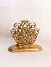 Vintage Brass Letter Holder with Fancy Designs