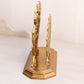 Vintage Brass Letter Holder with Fancy Designs