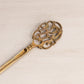 Vintage Brass Letter Opener with Fancy Design on Top