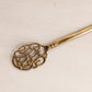 Vintage Brass Letter Opener with Fancy Design on Top