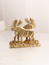 Vintage Brass Moose Letter Napkin Holder