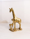 Vintage Brass Mother and Baby Giraffe Figurine
