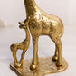 Vintage Brass Mother and Baby Giraffe Figurine