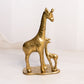 Vintage Brass Mother and Baby Giraffe Figurine