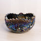Vintage Carnival Glass Comet in The Stars Bowl with Sawtooth Edge