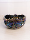 Vintage Carnival Glass Comet in The Stars Bowl with Sawtooth Edge