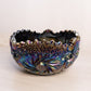 Vintage Carnival Glass Comet in The Stars Bowl with Sawtooth Edge