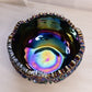 Vintage Carnival Glass Comet in The Stars Bowl with Sawtooth Edge