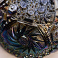 Vintage Carnival Glass Comet in The Stars Bowl with Sawtooth Edge
