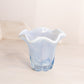 Vintage Duncan & Miller Glass Small Canterbury Blue Opalescent Vase