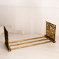 Vintage Fancy Brass Floral Extendable Book Rack