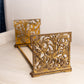 Vintage Fancy Brass Floral Extendable Book Rack