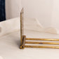 Vintage Fancy Brass Floral Extendable Book Rack
