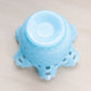 Vintage Fenton Blue Milk Glass Bowl with Basket Weave Design