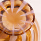 Vintage Fenton Glass Amber Opalescent Swirl Ruffled Glass Vase