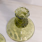 Vintage Fenton Glass Colonial Green Daisy and Button Candlestick