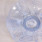 Vintage Fenton Glass Light Blue Opalescent Reverse Drape Dish Bowl with Ruffle Edge