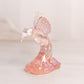Vintage Fenton Glass Light Pink Iridescent Hummingbird Figurine