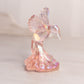 Vintage Fenton Glass Light Pink Iridescent Hummingbird Figurine