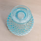 Vintage Fenton Glass Medium Blue Opalescent Hobnail Footed Bowl (Missing Lid)