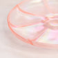 Vintage Fenton Glass Velva Rose Pink Iridescent Stretch Glass Salver Plate