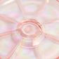 Vintage Fenton Glass Velva Rose Pink Iridescent Stretch Glass Salver Plate