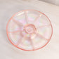 Vintage Fenton Glass Velva Rose Pink Iridescent Stretch Glass Salver Plate