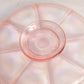 Vintage Fenton Glass Velva Rose Pink Iridescent Stretch Glass Salver Plate