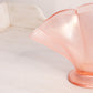 Vintage Fenton Light Pink Velva Rose Iridescent Stretch Glass Fan Vase