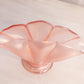Vintage Fenton Light Pink Velva Rose Iridescent Stretch Glass Fan Vase