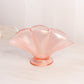 Vintage Fenton Light Pink Velva Rose Iridescent Stretch Glass Fan Vase