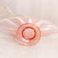 Vintage Fenton Light Pink Velva Rose Iridescent Stretch Glass Fan Vase