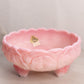 Vintage Fenton Medium Pink Rosalene Glass 3-Toed Water Lily Bowl