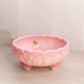 Vintage Fenton Medium Pink Rosalene Glass 3-Toed Water Lily Bowl