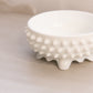 Vintage Fenton White Milk Glass Hobnail Lidded Dish