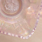 Vintage Fenton Pink Iridescent Glass Butterfly Dish with 2 Handles