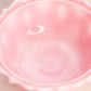 Vintage Fenton Pink and White Slag Glass Lidded Dish
