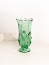 Vintage Fenton Sea Mist Green Glass Footed Vase