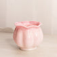 Vintage Fenton Small Pink and White Slag Glass Vase (Glows)