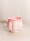 Vintage Fenton Small Pink and White Slag Glass Vase (Glows)