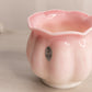Vintage Fenton Small Pink and White Slag Glass Vase (Glows)